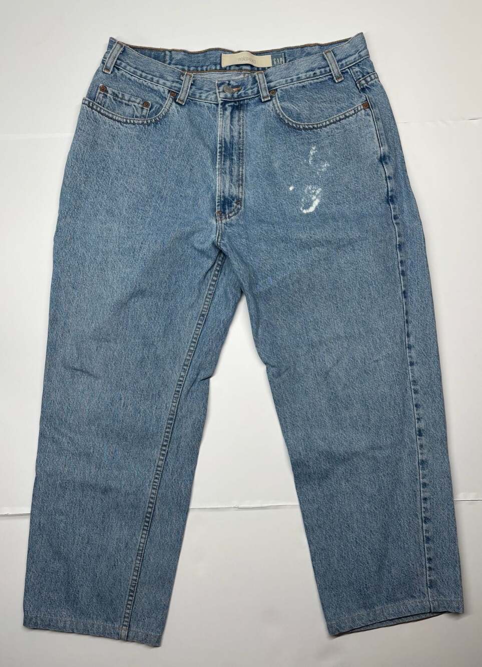 Vintage 90s Gap Blue Jeans Relaxed Fit Medium Wash Denim 35x30